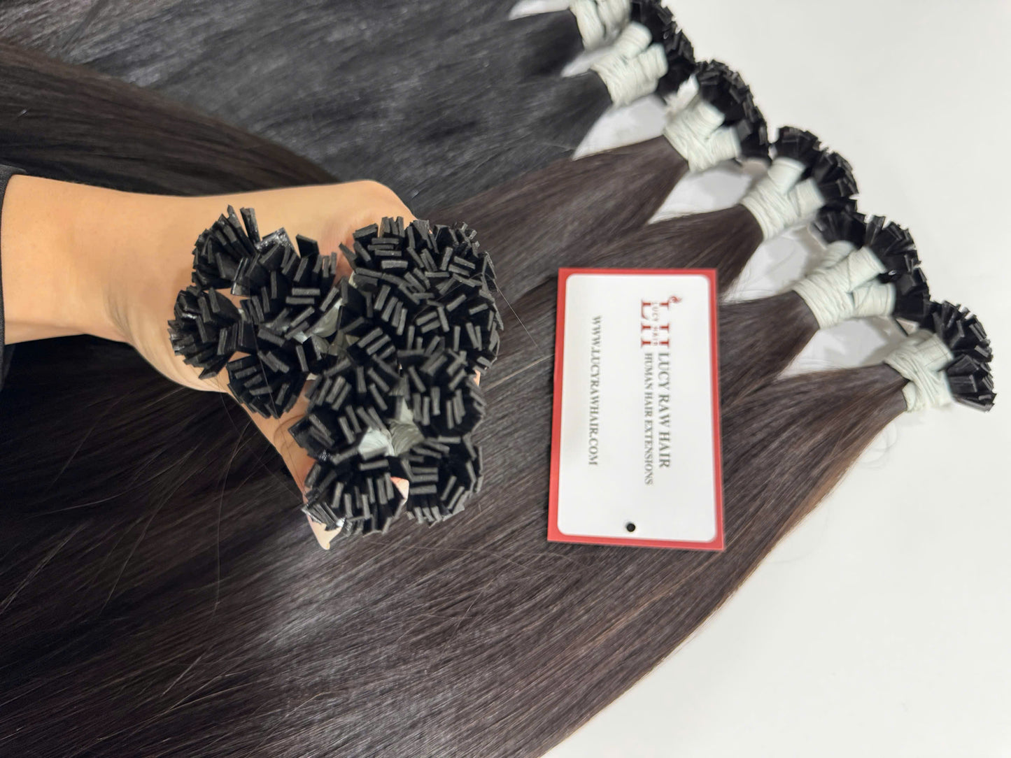 Flat Keratin Hair Extensions Natural Color Vietnamese Virgin Hair For Bleaching Best Seller