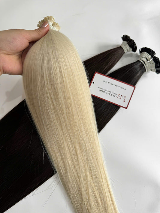 Flat Tip Keratin Bonds Hair Extensions Super Standard Vietnamese Raw Human Hair #60 color Best Quality