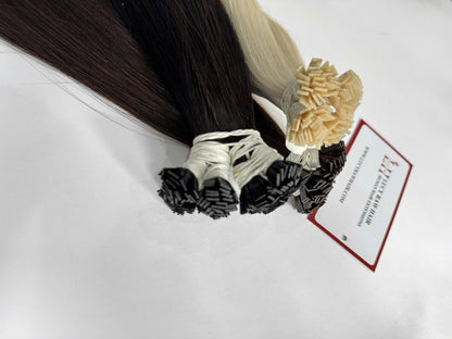 Flat Tip Keratin Bonds Hair Extensions Super Standard Vietnamese Raw Human Hair #60 color Best Quality