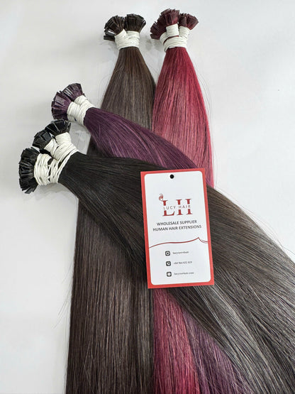 Flat Tips Keratin Hair Extensions Natural Straight Hair Virgin Hair Top Grade