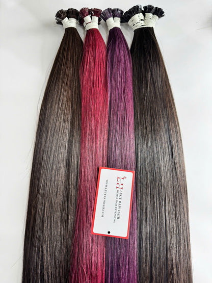 Flat Tips Keratin Hair Extensions Natural Straight Hair Virgin Hair Top Grade