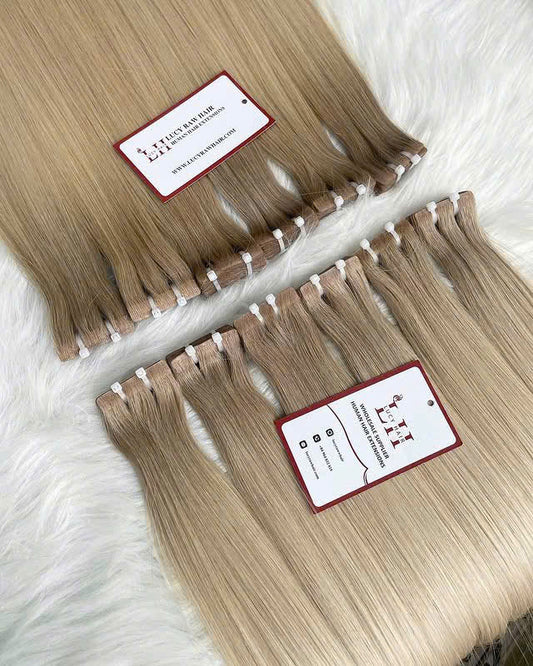 Invisible Tape-In Hair Extensions #BB Color 20 Inches 50 Cm Super Premium Vietnamese Virgin Human Hair Luxury Quality