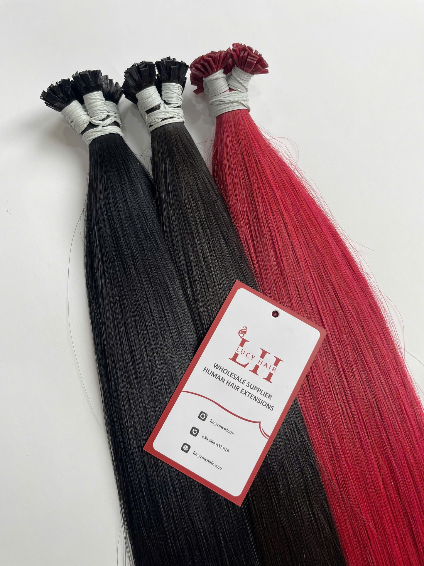 Keratin Flat Tips Straight Human Hair Extensions 100% Unprocessed Vietnamese Raw Hair