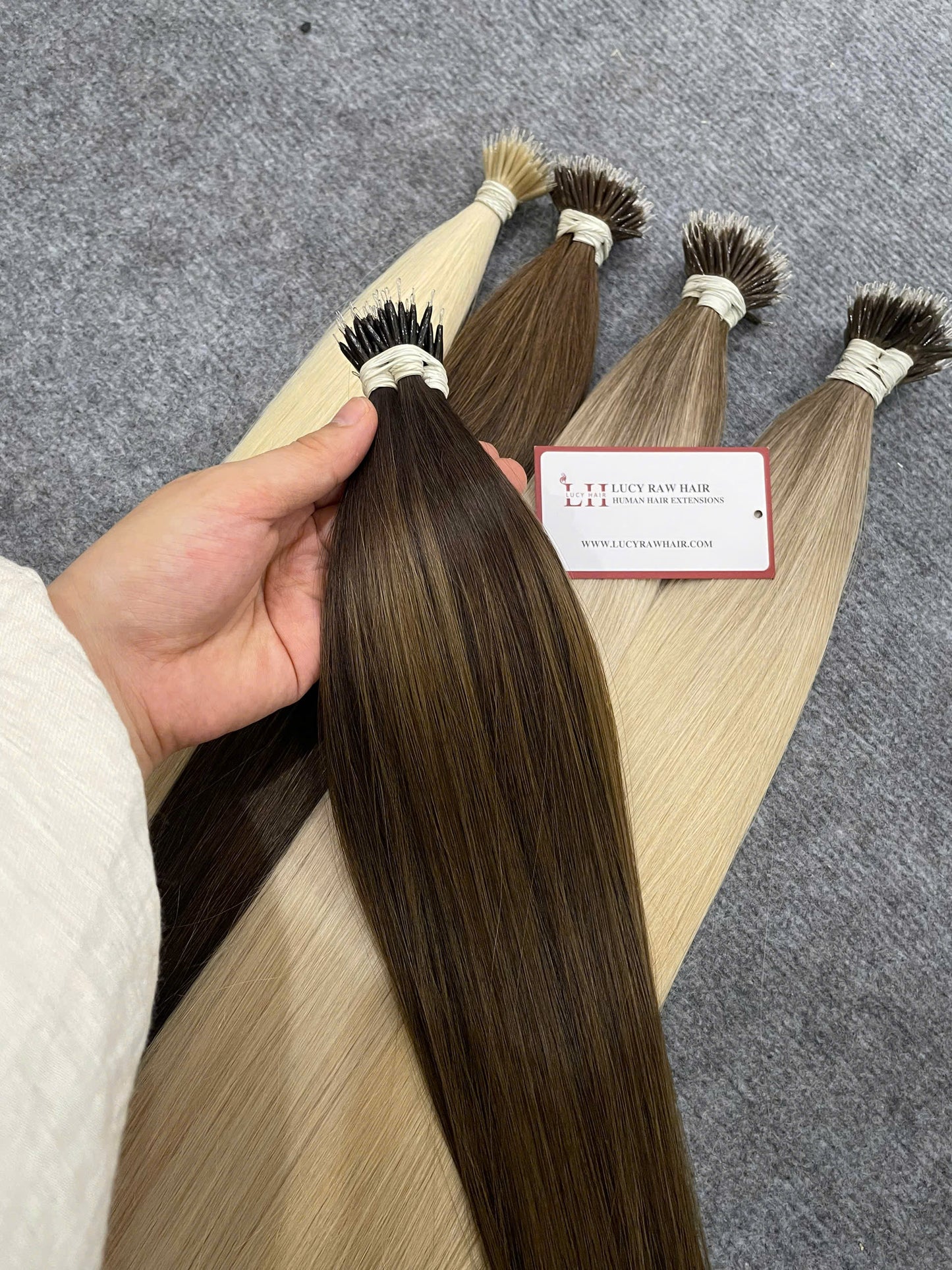 Nano Ring Hair Extensions #SM Color Very Hot Selling Raw Vietnamese Hair Super Grade