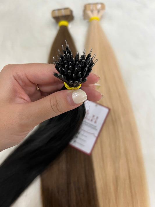 Nano Ring Hair Extensions Natural Texture 100% Human Hair Vietnam Amazing Quality